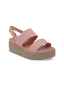 Crocs Brooklyn Women Pink Solid Heels