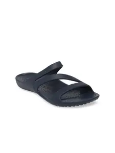 Crocs Kadee  Women Navy Blue Solid Comfort Sandals