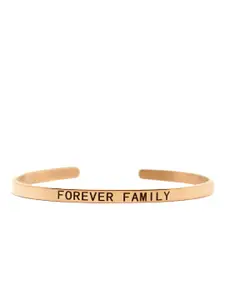 JOKER & WITCH Rose Gold-Plated & Black Forever Family Cuff Bracelet