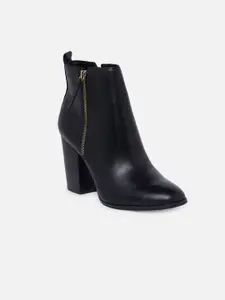 ALDO Women Black Solid Heeled Boots