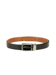 ZEVORA Men Black & Brown Solid Reversible Belt