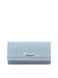 ESBEDA Women Blue Textured Envelope Wallet