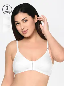 Bodycare Pack Of 3 Solid Non-Wired Non Padded Everyday Bra 1568W
