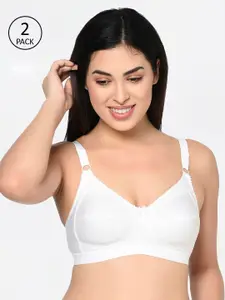 Bodycare Pack Of 2 Solid Non-Wired Non Padded Everyday Bra 6581W