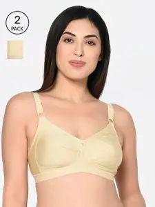 Bodycare Pack Of 2 Solid Non-Wired Non Padded Everyday Bra 6581S