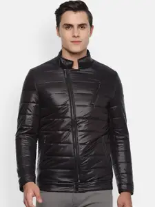 Louis Philippe Jeans Men Black Solid Puffer Jacket