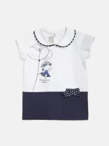 Chicco Girls White Solid A-Line Dress