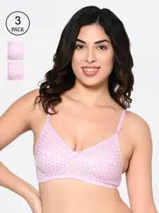 Bodycare Pink Printed Non-Wired Non Padded Everyday Bra