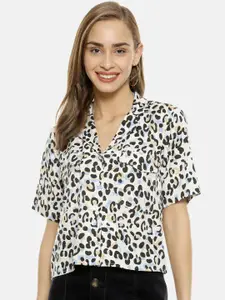 Campus Sutra Women Multicoloured Regular Fit Printed Casual Shirt