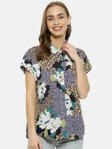 Campus Sutra Women Multicoloured Regular Fit Printed Casual Shirt