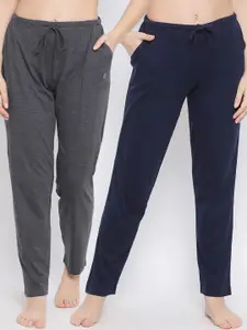 Kanvin Women Pack of 2 Solid Lounge Pants