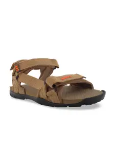 Sparx Men Camel Brown Solid Sports Sandals