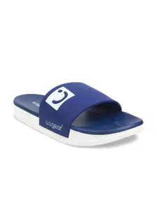 US Gear US Gear Men Blue & White Printed Sliders