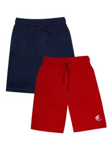 KiddoPanti Boys Pack Of 2 Solid Regular Fit Regular Shorts