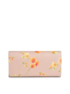 MAI SOLI Women Pink Printed Two Fold Leather Wallet