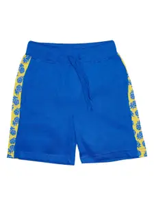 KiddoPanti Boys Blue Solid Regular Fit Regular Shorts