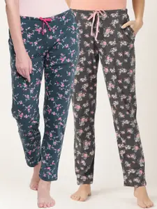 Kanvin Women Pack Of 2 Printed Lounge Pants