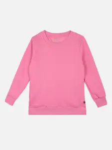 PROTEENS Girls Pink Solid Sweatshirt