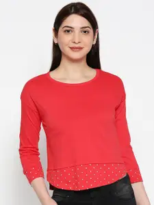 People Women Red T-shirt