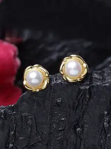 Clara Gold-Toned Contemporary Studs