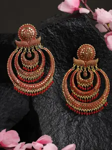 Priyaasi Maroon Circular Chandbalis