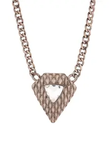 Voylla Silver-Plated Crystal Decked Statement Necklace