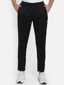 PROTEENS Men Black Solid Straight Fit Track Pants