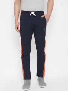 Adobe Men Navy Blue Solid Straight-Fit Track Pants