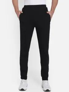 PROTEENS Men Black Solid Straight-Fit Track Pants