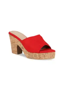 Rocia Women Red Solid Sandals