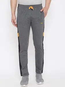 Adobe Men Charcoal Grey Solid Straight-Fit Track Pants