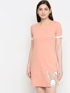 The Souled Store Women Pink Solid A-Line Dress