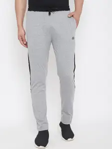 Adobe Men Grey & Black Solid Straight Fit Track Pants