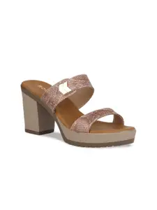 Rocia Women Brown Textured Sandals