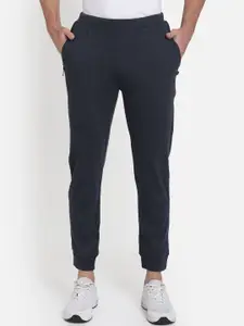 PROTEENS Men Navy Blue Solid Straight-Fit Joggers