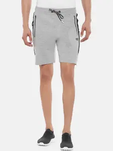 Ajile by Pantaloons Men Grey Melange Solid Slim Fit Sports Shorts