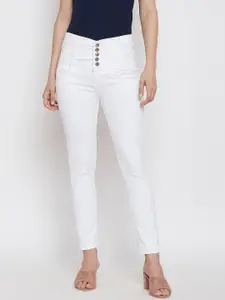 Nifty Women White Slim Fit Mid-Rise Clean Look Jeans