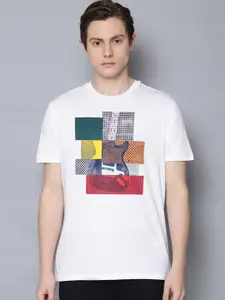 BEN SHERMAN Men White Printed Round Neck T-shirt