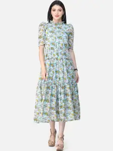 SCORPIUS Women Floral Printed A-Line Dress
