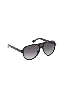 GUESS Men Grey UV Protected Aviator Sunglasses GU6963 60 01C