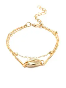 OOMPH Women Gold-Plated Dual Stranded Anklet