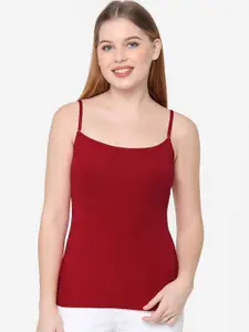 Soie Women Red Solid Camisole