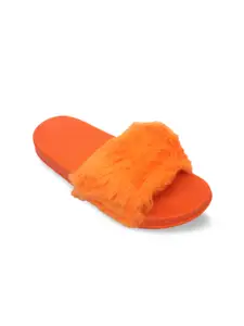 FREECO Women Orange Solid Room Slippers