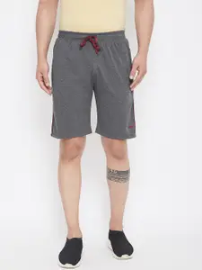 Adobe Men Charcoal Solid Regular Fit Shorts