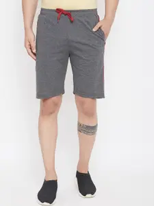 Adobe Men Charcoal Solid Regular Fit Regular Shorts