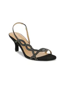 Marie Claire Women Black Embellished Sandals
