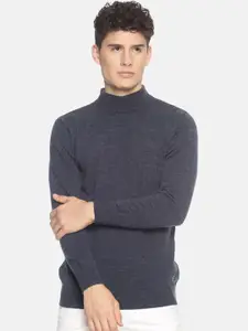 513 Men Grey Solid Pullover Sweater