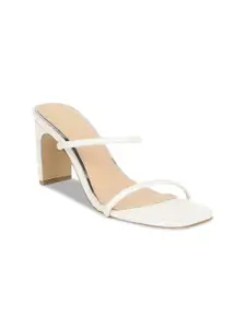 Marie Claire Women White Solid Block Heels