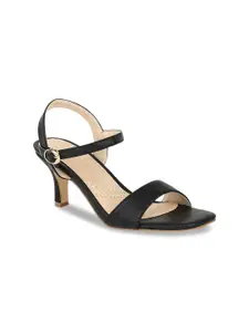Marie Claire Women Black Solid Sandals