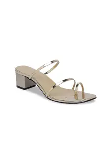 ERIDANI Women Gold-Toned Solid Heels